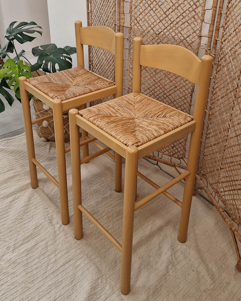 Mid Century Habitat Kitchen / Bar Stools (Pair)
