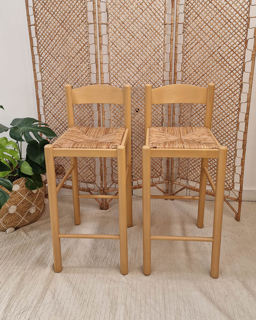 Mid Century Habitat Kitchen / Bar Stools (Pair)