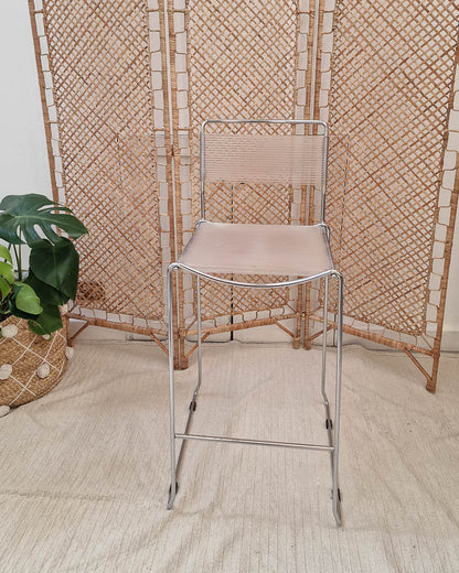 Mid Century Spaghetti Chrome Kitchen / Bar Stools (Pair)