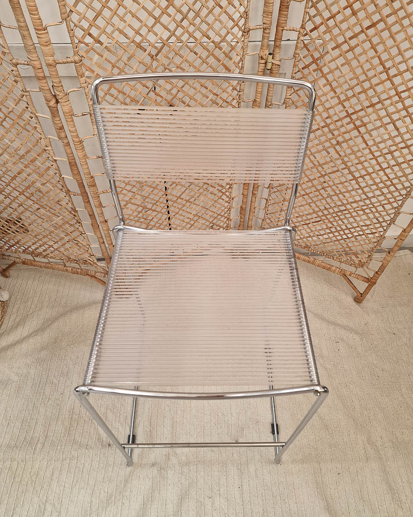 Mid Century Spaghetti Chrome Kitchen / Bar Stools (Pair)