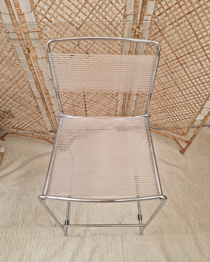 Mid Century Spaghetti Chrome Kitchen / Bar Stools (Pair)
