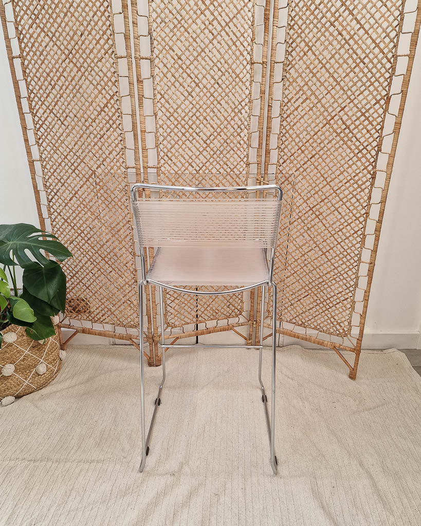 Mid Century Spaghetti Chrome Kitchen / Bar Stools (Pair)