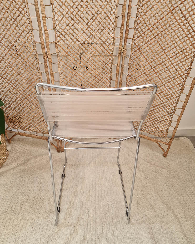 Mid Century Spaghetti Chrome Kitchen / Bar Stools (Pair)