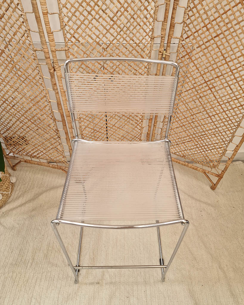 Mid Century Spaghetti Chrome Kitchen / Bar Stools (Pair)