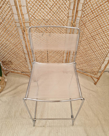 Mid Century Spaghetti Chrome Kitchen / Bar Stools (Pair)