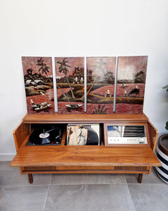 Vintage Vietnamese Lacquer Wooden Panel / Wall Art