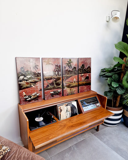 Vintage Vietnamese Lacquer Wooden Panel / Wall Art
