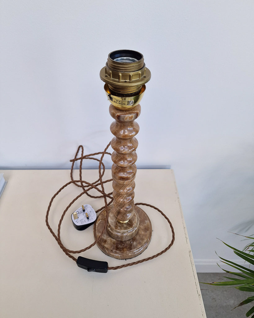 Mid Century Scandinavian Onxy Table Lamp