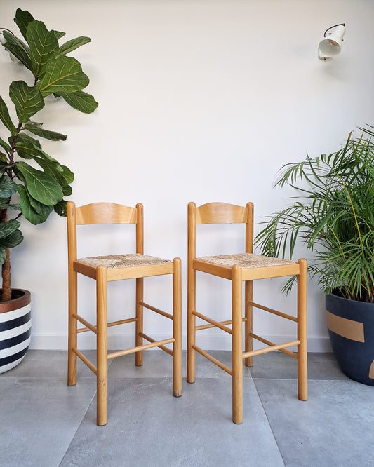 Mid Century Habitat Kitchen / Bar Stools (Pair)