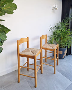 Mid Century Habitat Kitchen / Bar Stools (Pair)