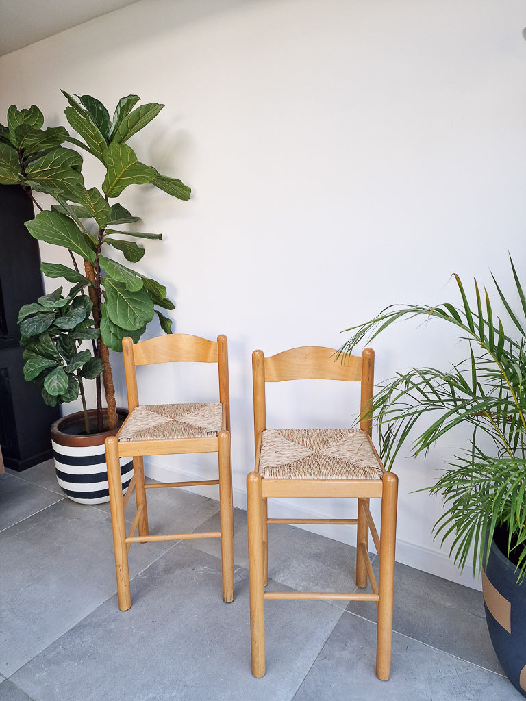 Mid Century Habitat Kitchen / Bar Stools (Pair)