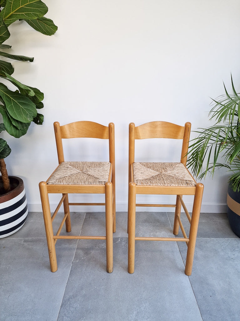 Mid Century Habitat Kitchen / Bar Stools (Pair)