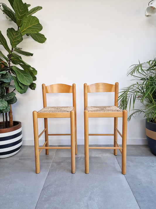 Mid Century Habitat Kitchen / Bar Stools (Pair)