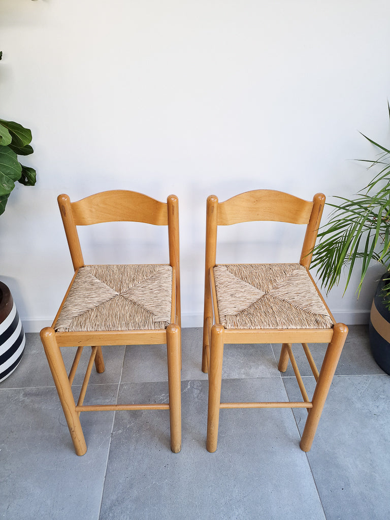 Mid Century Habitat Kitchen / Bar Stools (Pair)