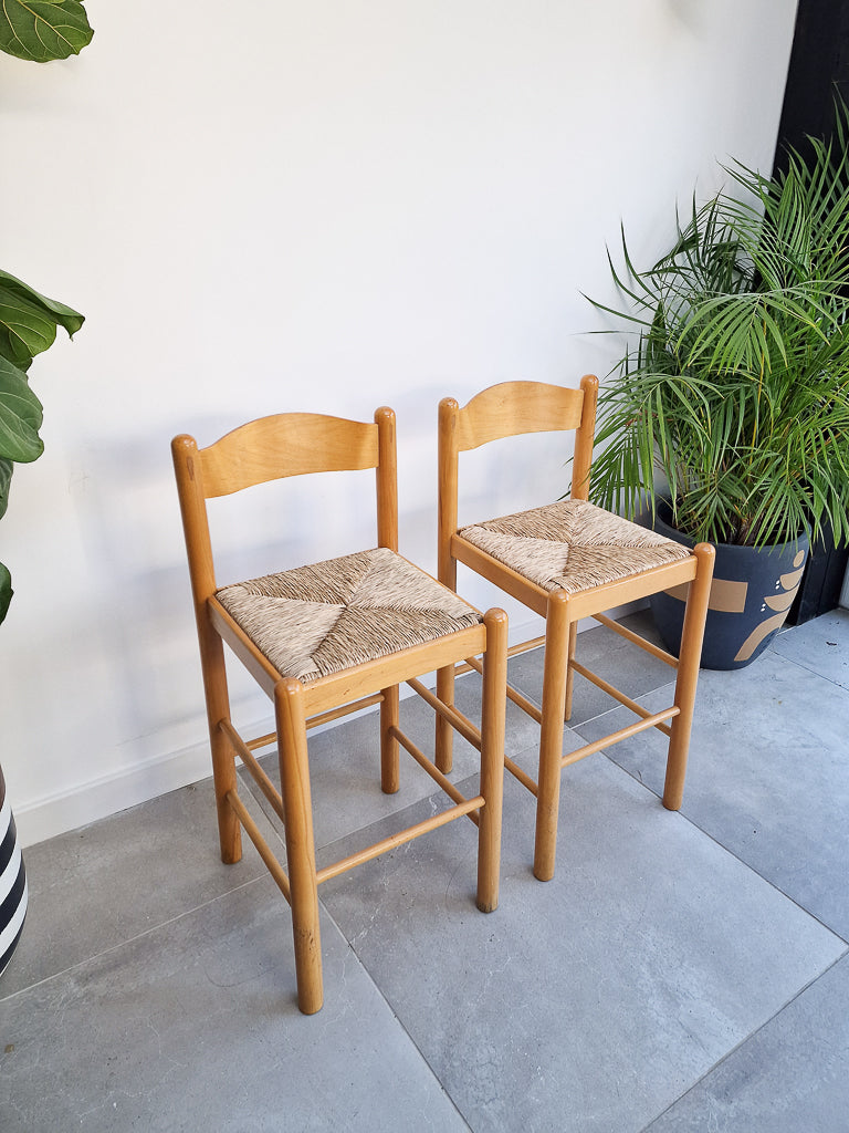 Mid Century Habitat Kitchen / Bar Stools (Pair)