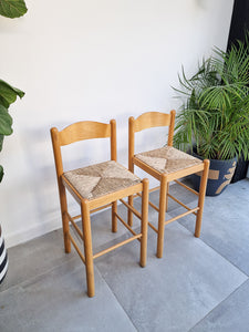 Mid Century Habitat Kitchen / Bar Stools (Pair)