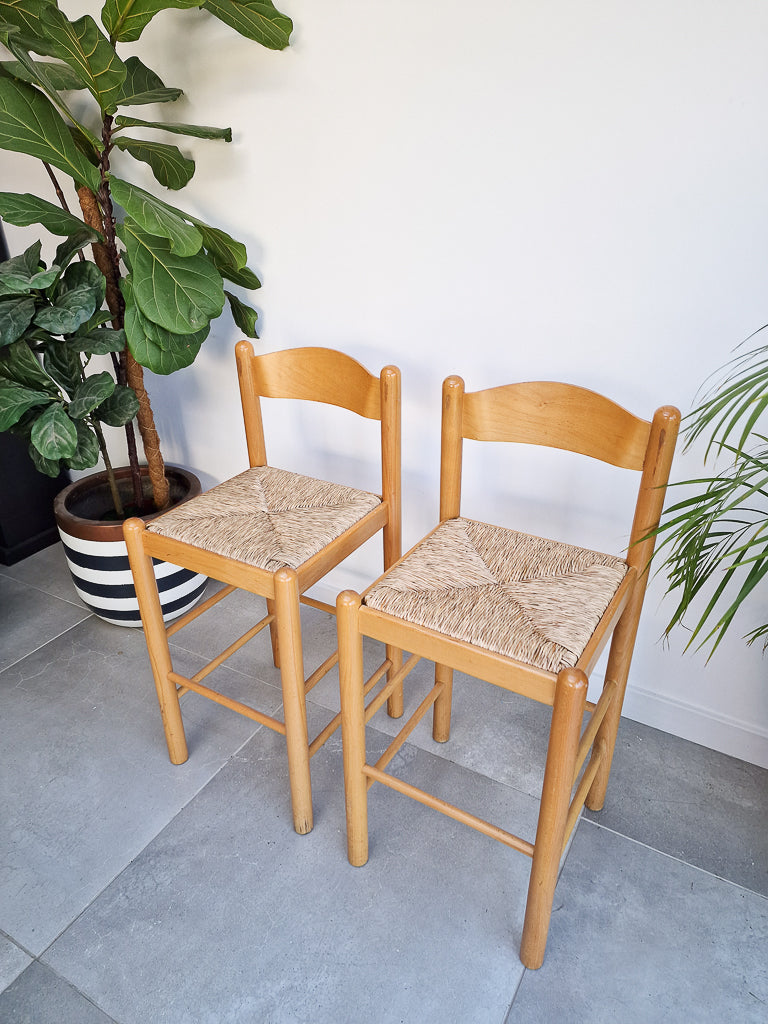 Mid Century Habitat Kitchen / Bar Stools (Pair)