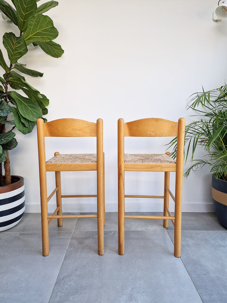 Mid Century Habitat Kitchen / Bar Stools (Pair)