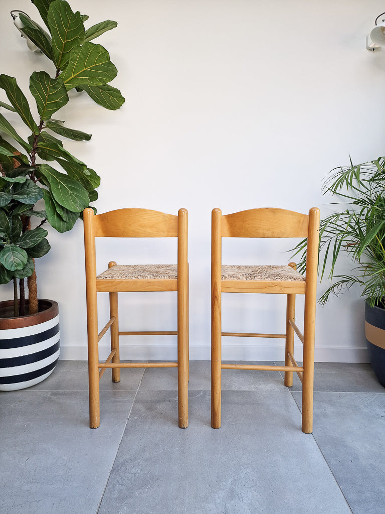 Mid Century Habitat Kitchen / Bar Stools (Pair)
