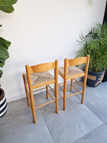 Mid Century Habitat Kitchen / Bar Stools (Pair)