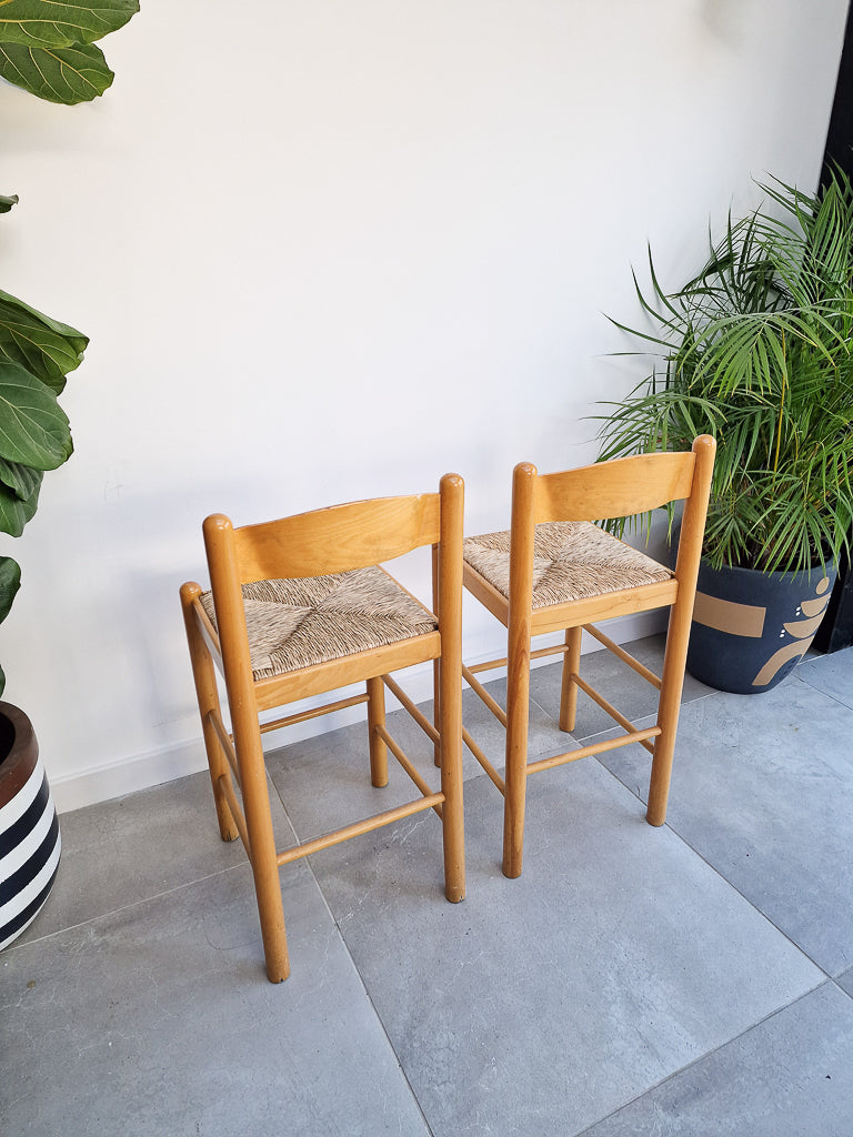 Mid Century Habitat Kitchen / Bar Stools (Pair)