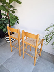 Mid Century Habitat Kitchen / Bar Stools (Pair)