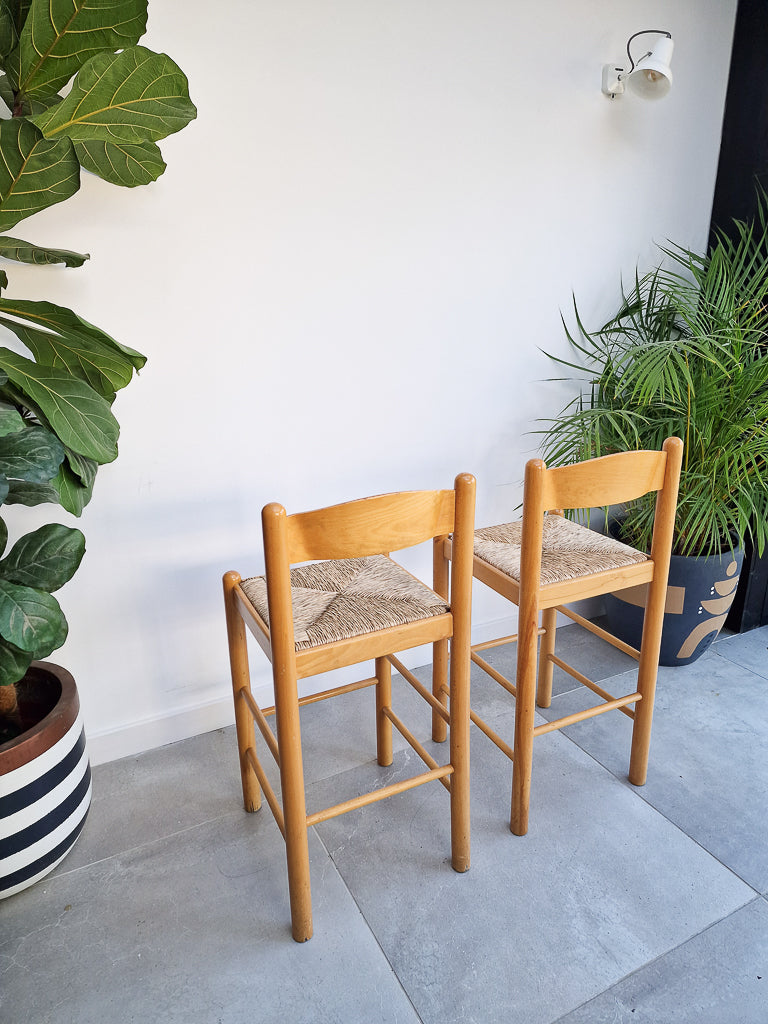 Mid Century Habitat Kitchen / Bar Stools (Pair)