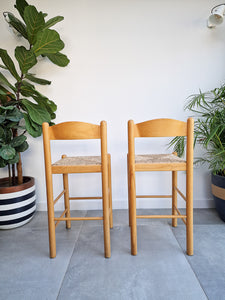 Mid Century Habitat Kitchen / Bar Stools (Pair)