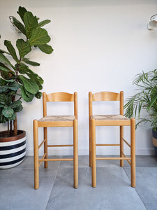 Mid Century Habitat Kitchen / Bar Stools (Pair)