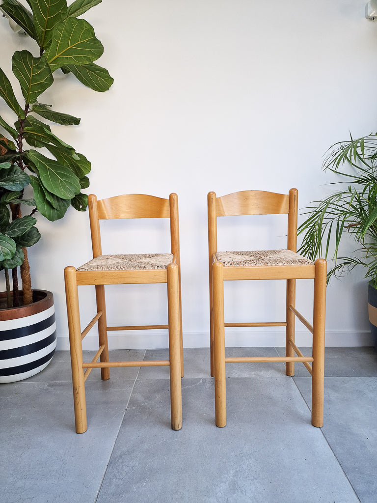 Mid Century Habitat Kitchen / Bar Stools (Pair)