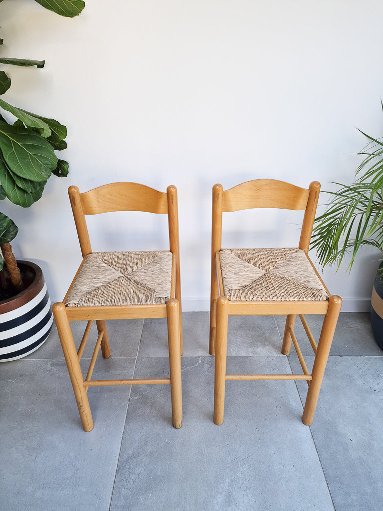 Mid Century Habitat Kitchen / Bar Stools (Pair)