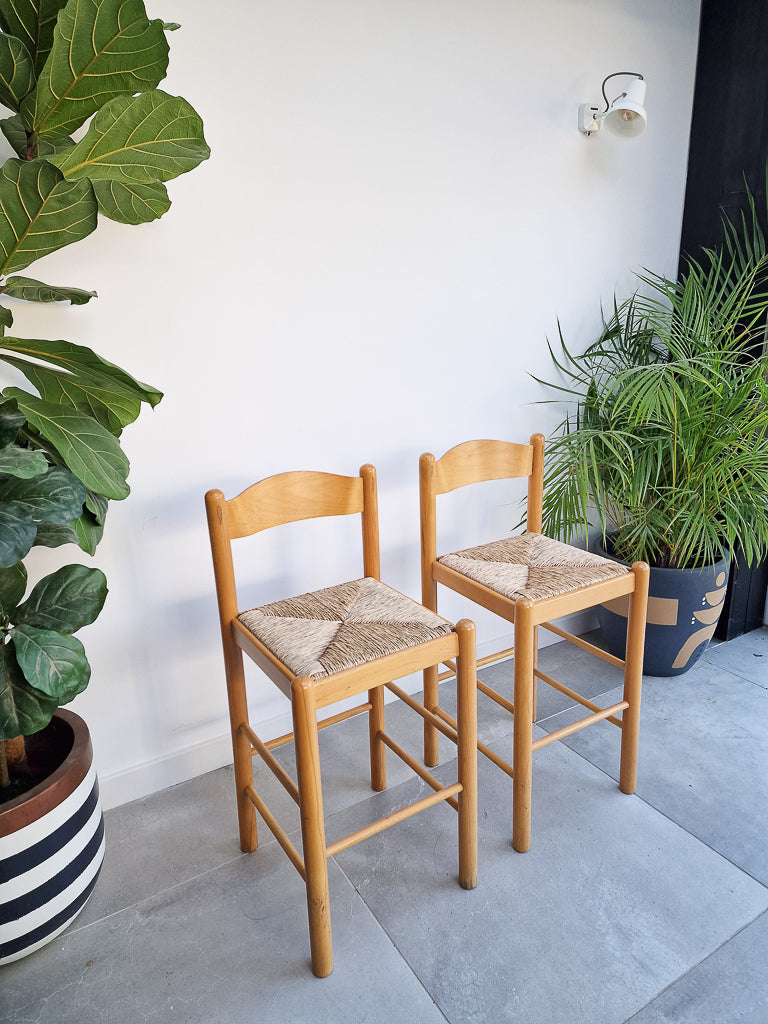 Mid Century Habitat Kitchen / Bar Stools (Pair)
