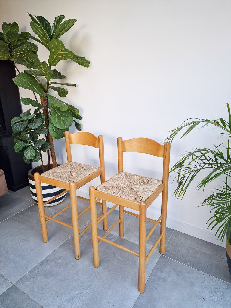 Mid Century Habitat Kitchen / Bar Stools (Pair)