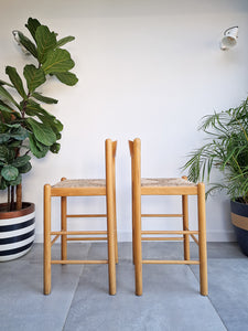 Mid Century Habitat Kitchen / Bar Stools (Pair)
