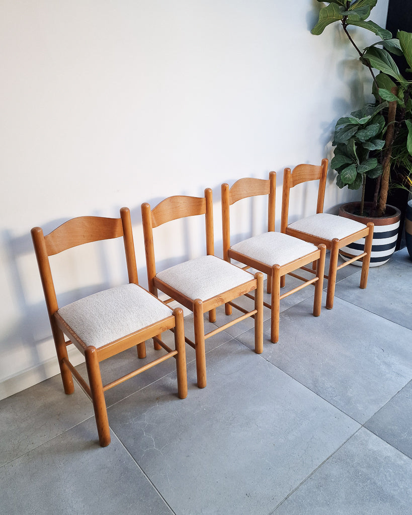 Mid Century Beech Habitat Dining Chairs