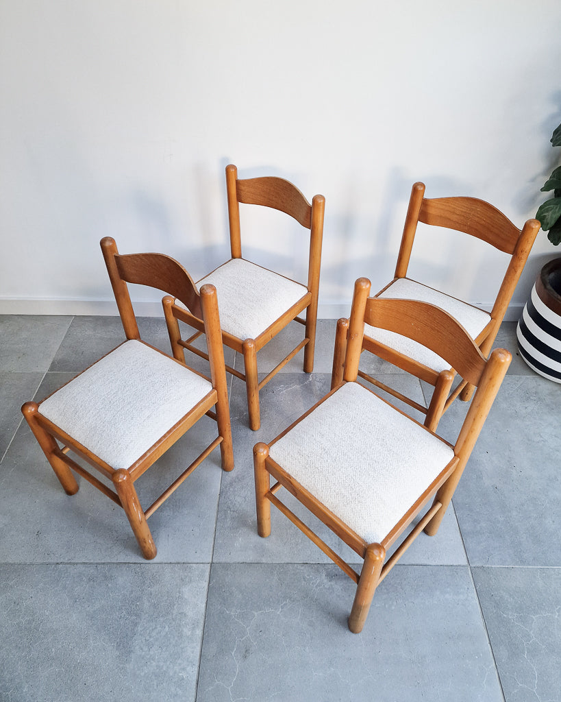 Mid Century Beech Habitat Dining Chairs