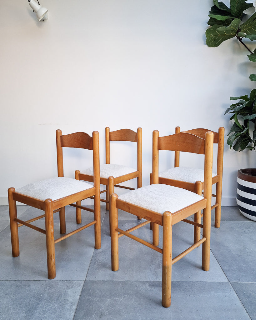 Mid Century Beech Habitat Dining Chairs