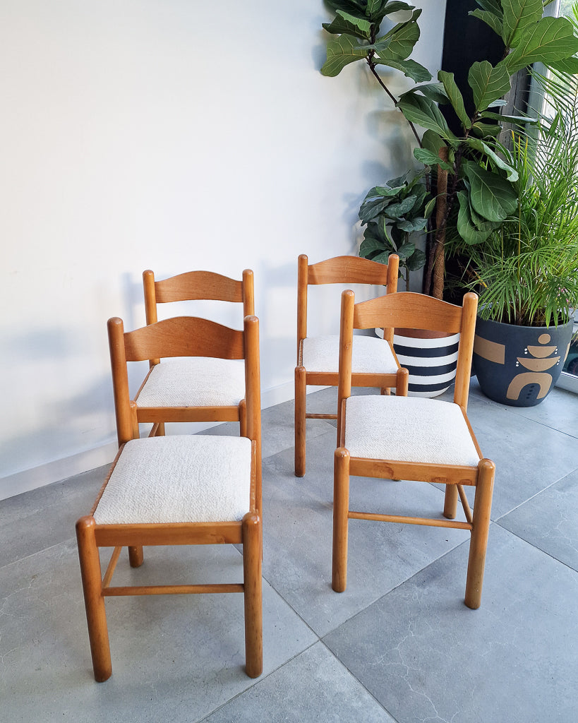 Mid Century Beech Habitat Dining Chairs