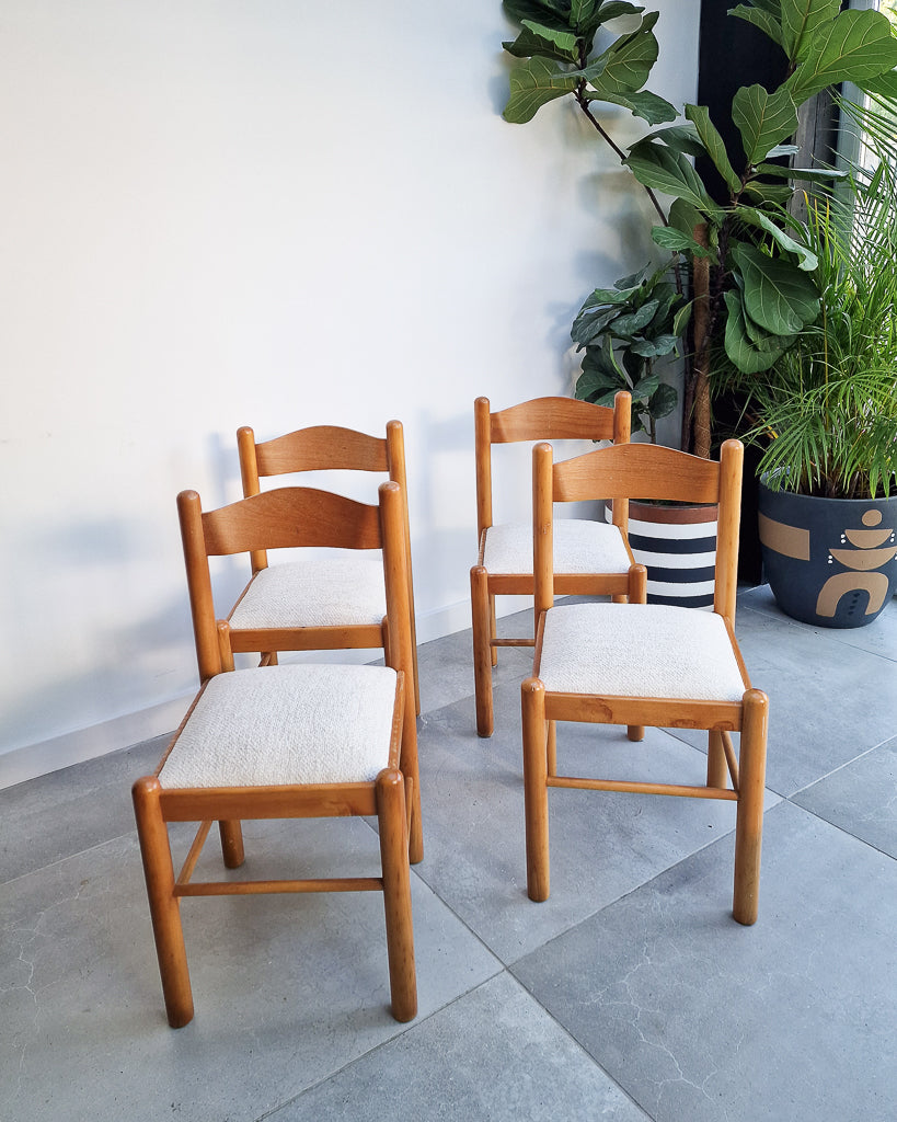 Mid Century Beech Habitat Dining Chairs