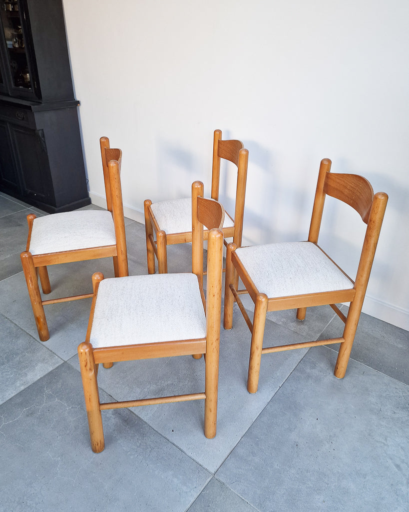 Mid Century Beech Habitat Dining Chairs