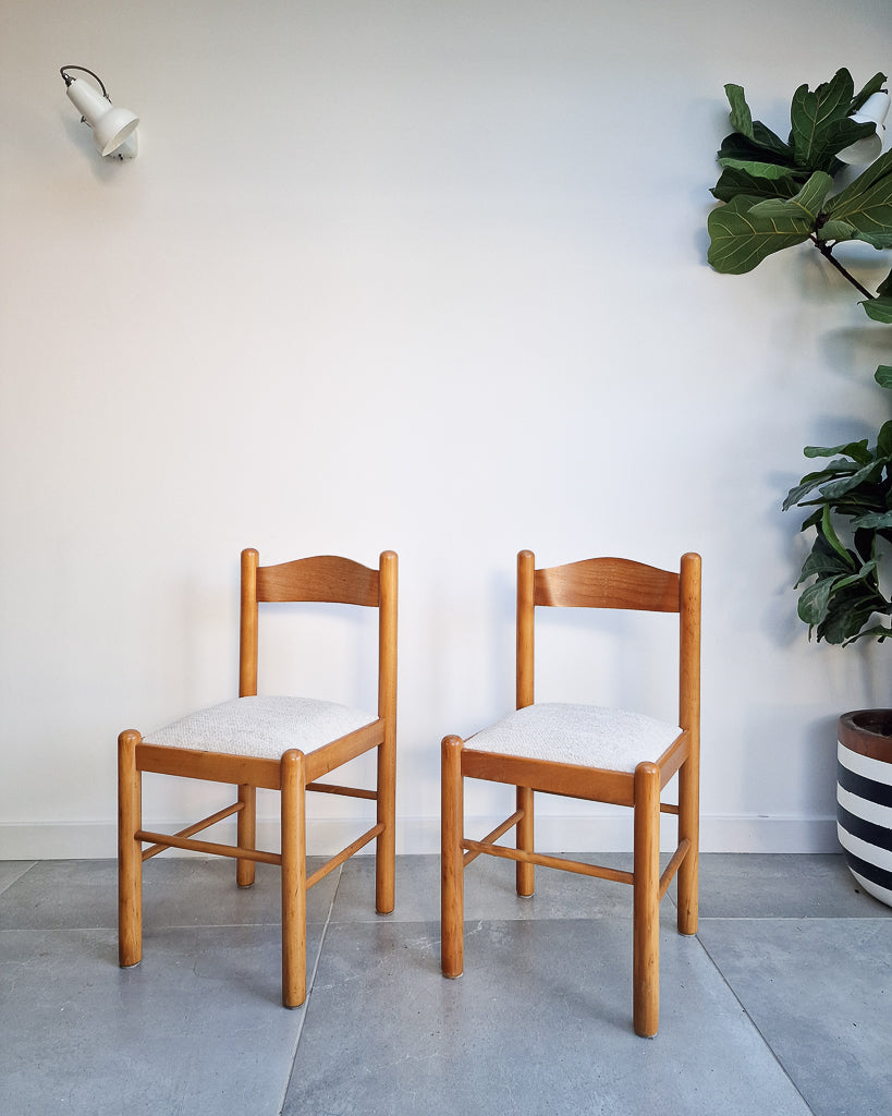 Mid Century Beech Habitat Dining Chairs