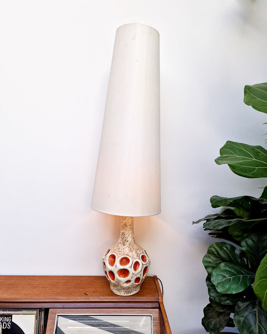 Mid Century Chalkware Table Lamp
