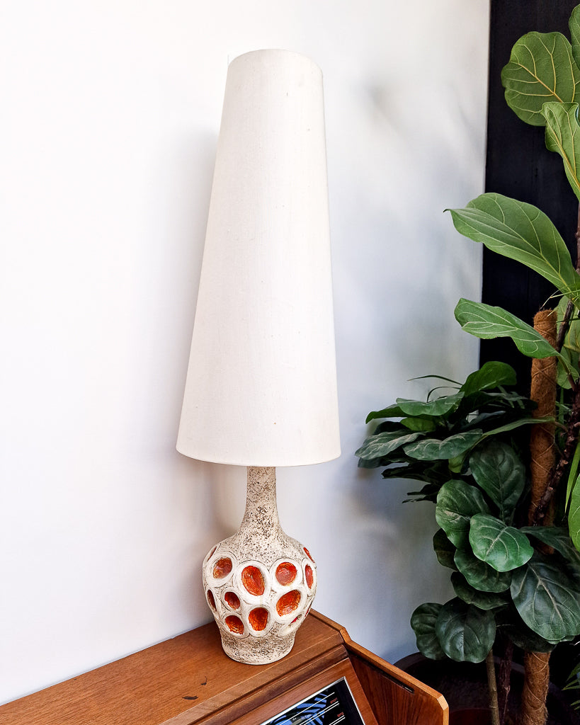 Mid Century Chalkware Table Lamp