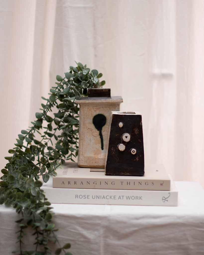 Mid Century Studio Ceramic Pottery Vase Set