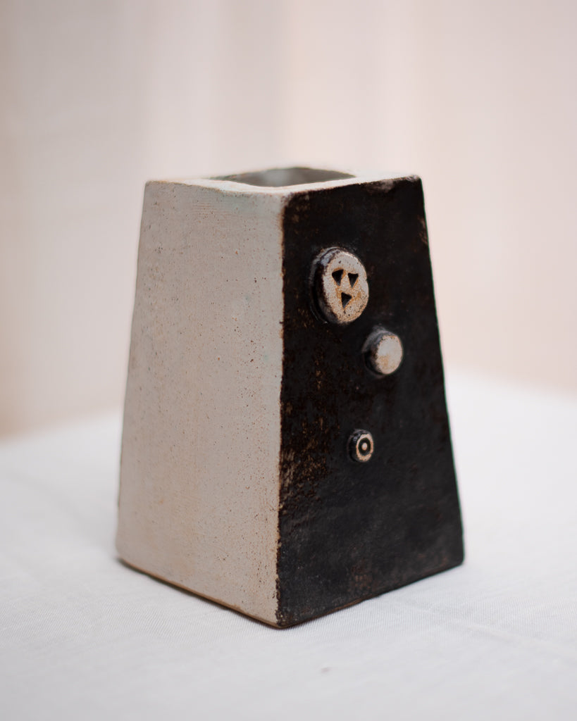 Mid Century Studio Ceramic Pottery Vase Set