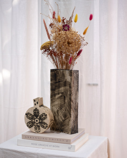 Mid Century Studio Ceramic Pottery Vase Set