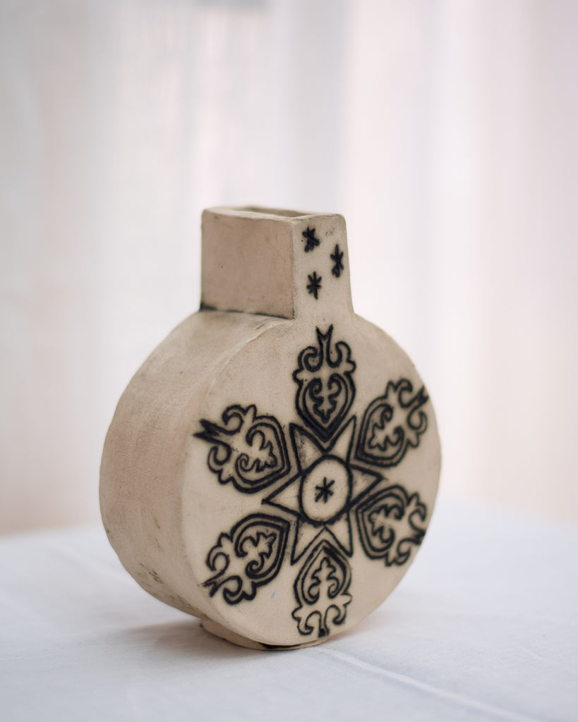 Mid Century Studio Ceramic Pottery Vase Set