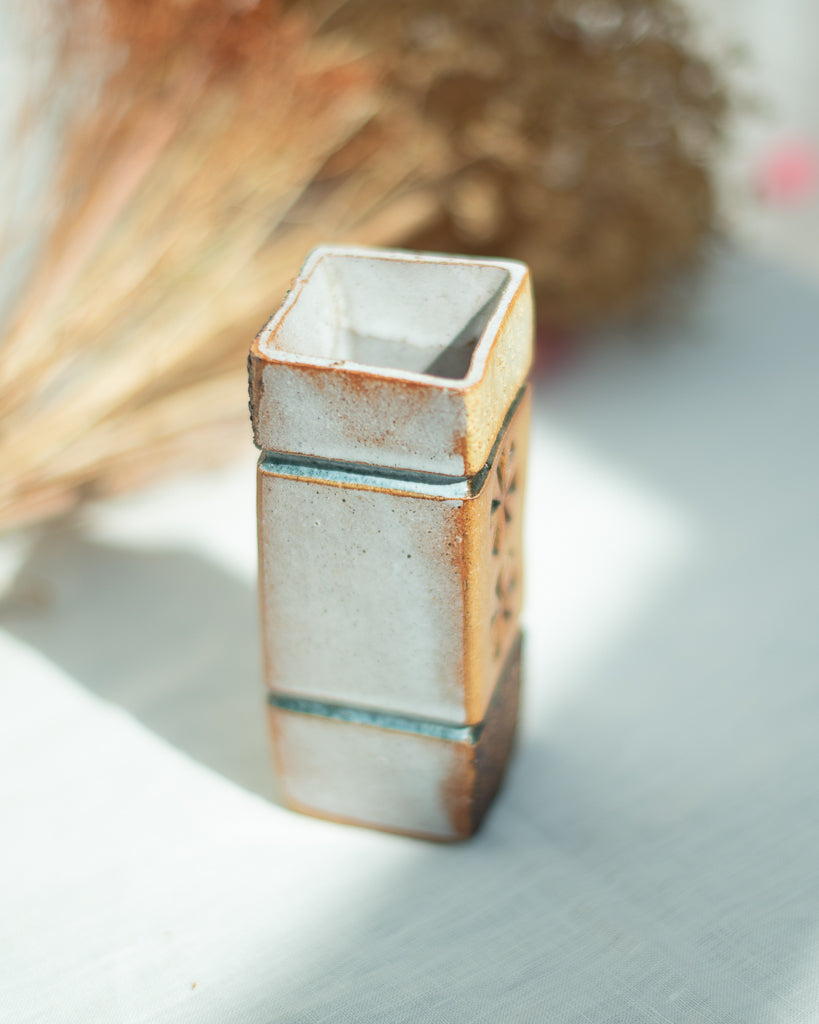 Mid Century Brutalist Studio Pottery Vase Set