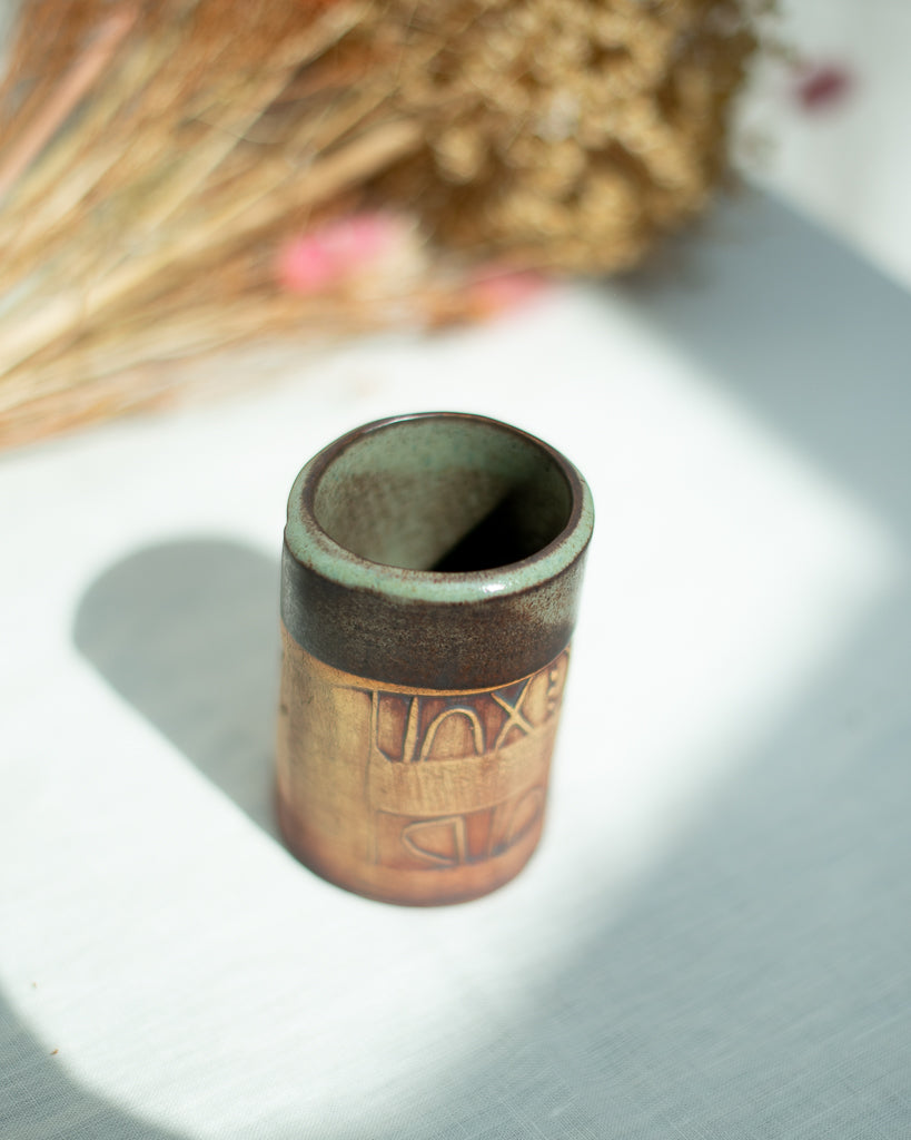 Mid Century Brutalist Studio Pottery Vase Set
