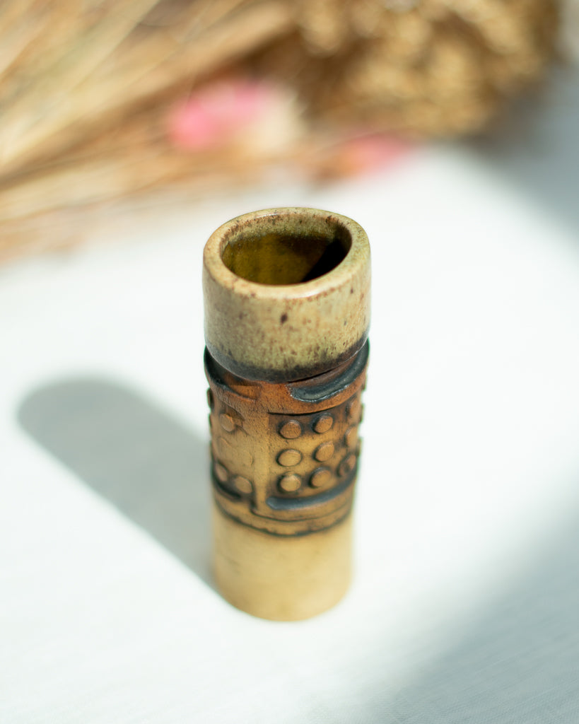 Mid Century Brutalist Studio Pottery Vase Set